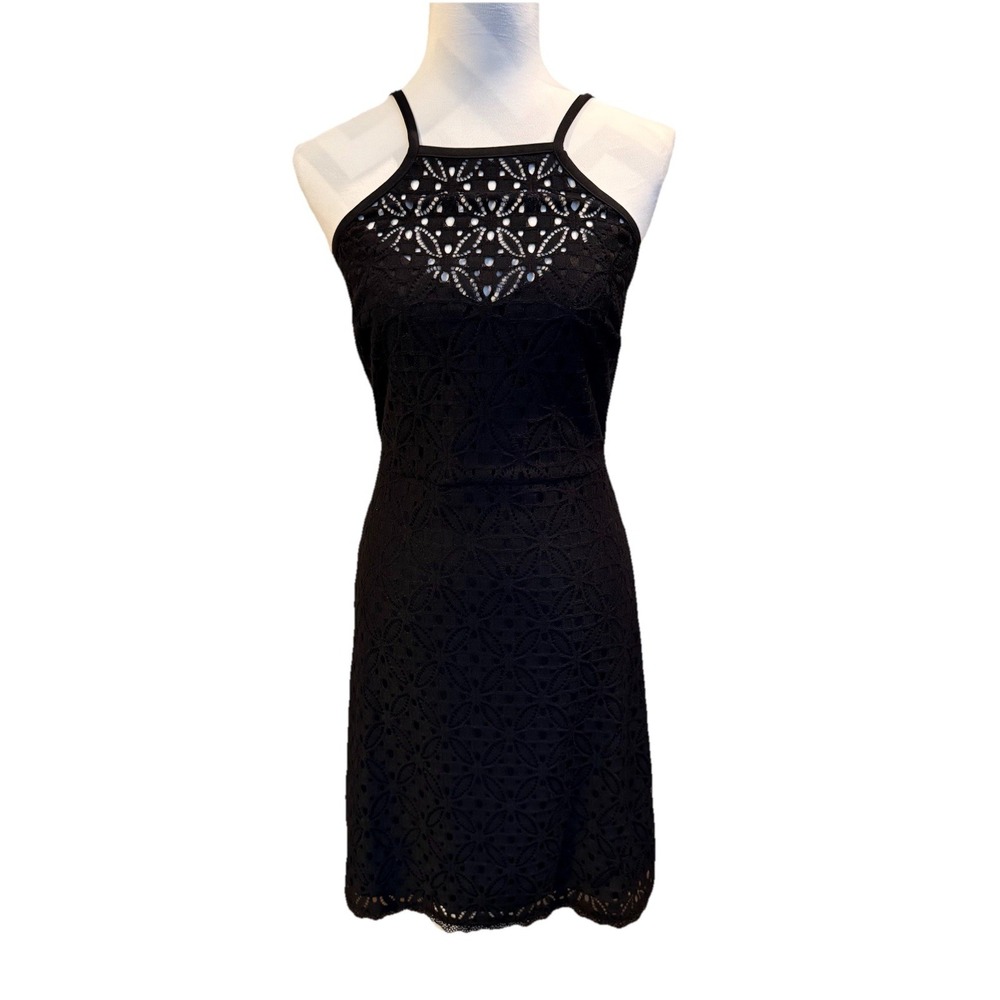 Laundry By Design Crochet Lace Sleeveless Fit & Flare Dress Sz 6